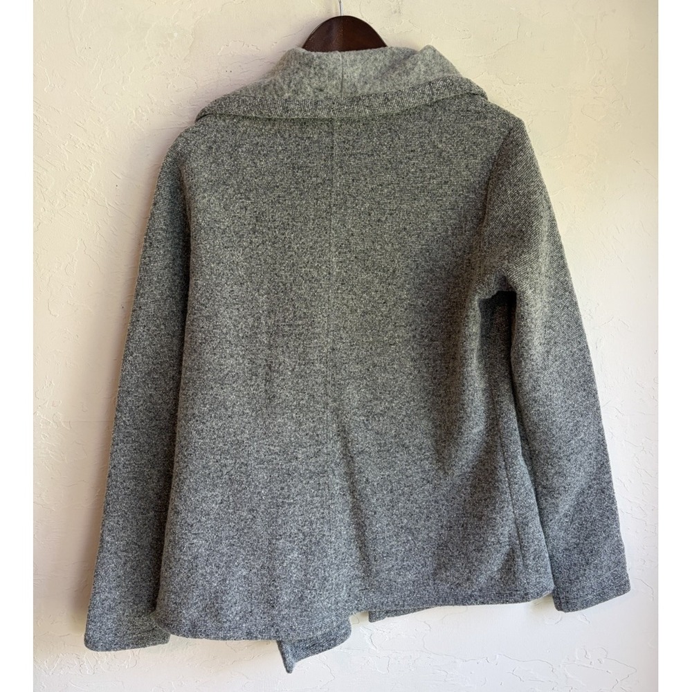 Smartwool Odessa Lake Wrap Cardigan Sweater L Gray Wool Jacket Outdoors Hiking - Picture 2 of 8